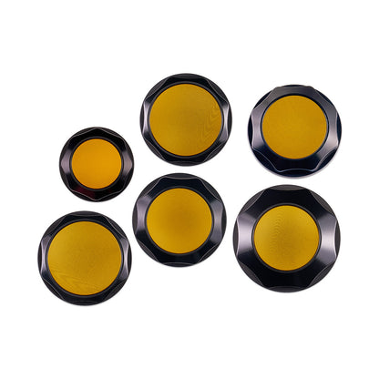 IAG Revolve Engine Bay Dress-Up Cap Kit for 08-14 WRX / STI, 05-09 LGT - Gold Set Back