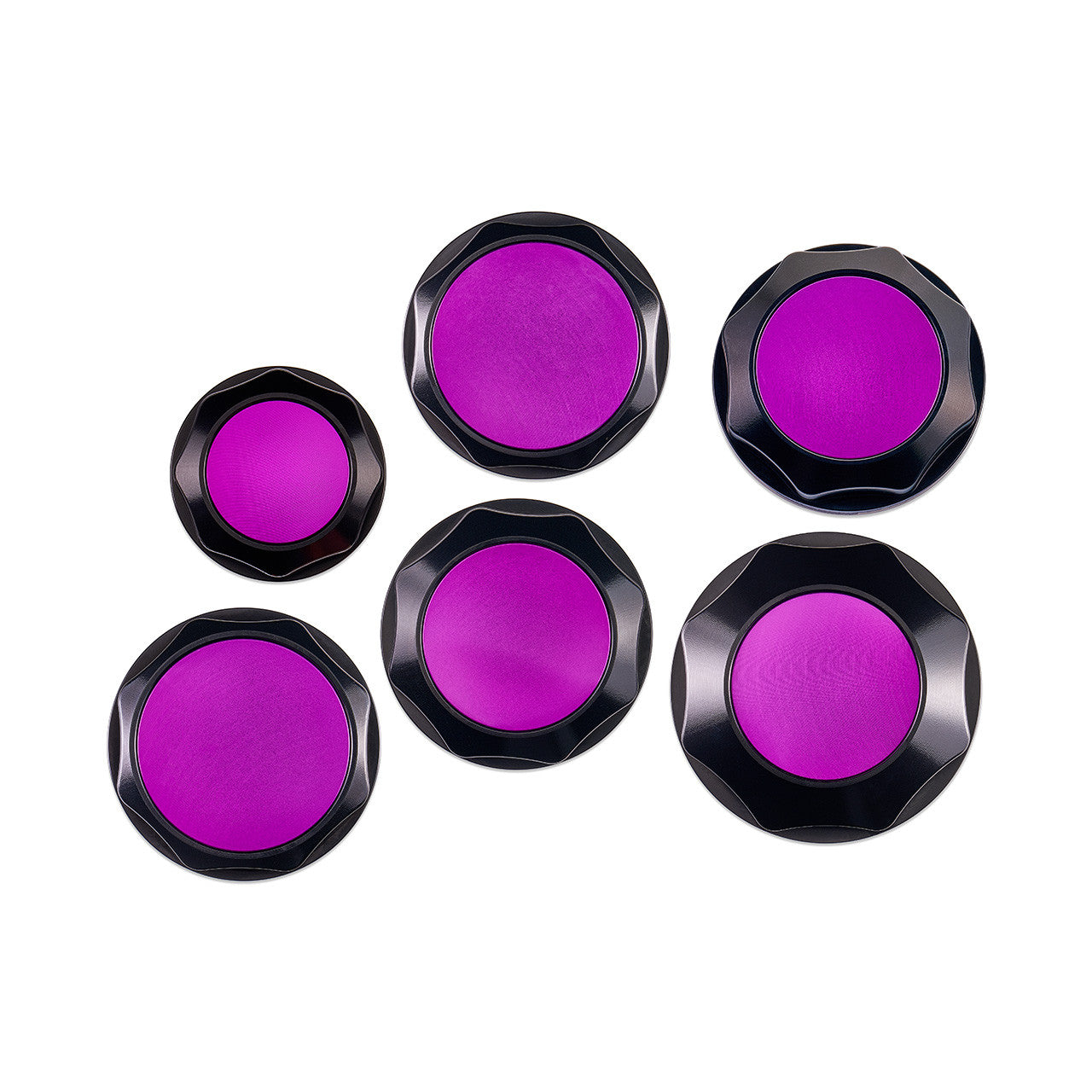 IAG Revolve Engine Bay Dress-Up Cap Kit for 08-14 WRX / STI, 05-09 LGT - Purple Set Back