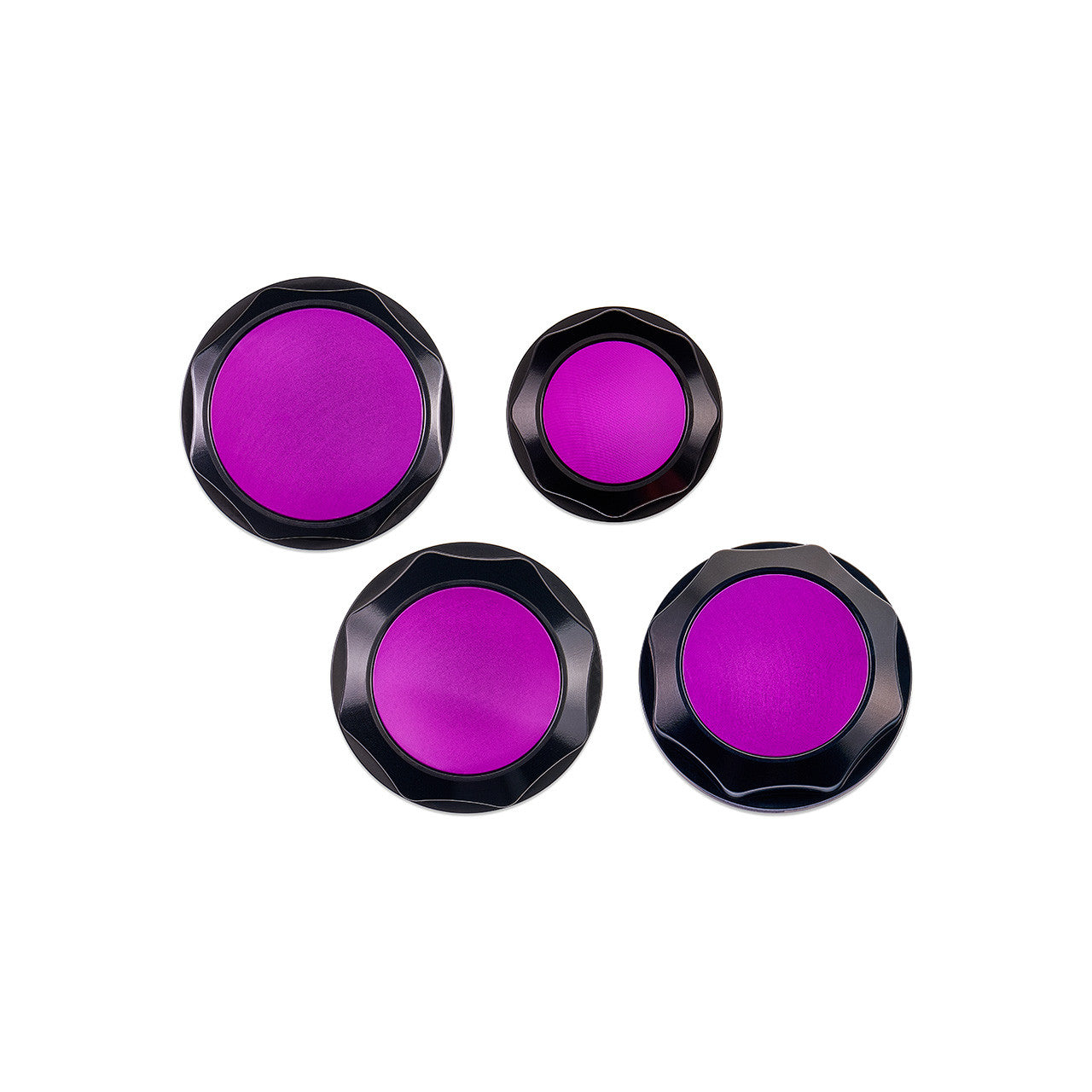 IAG Revolve Engine Bay Dress-Up Cap Kit for 15-21 WRX - Purple Set Back