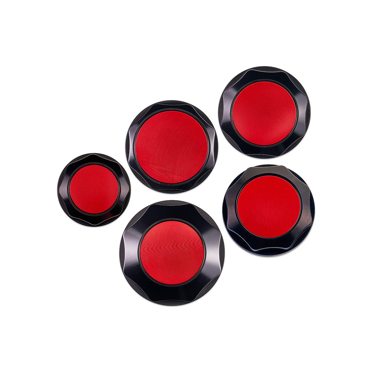 IAG Revolve Engine Bay Dress-Up Cap Kit for 15-21 STI - Red Set Back