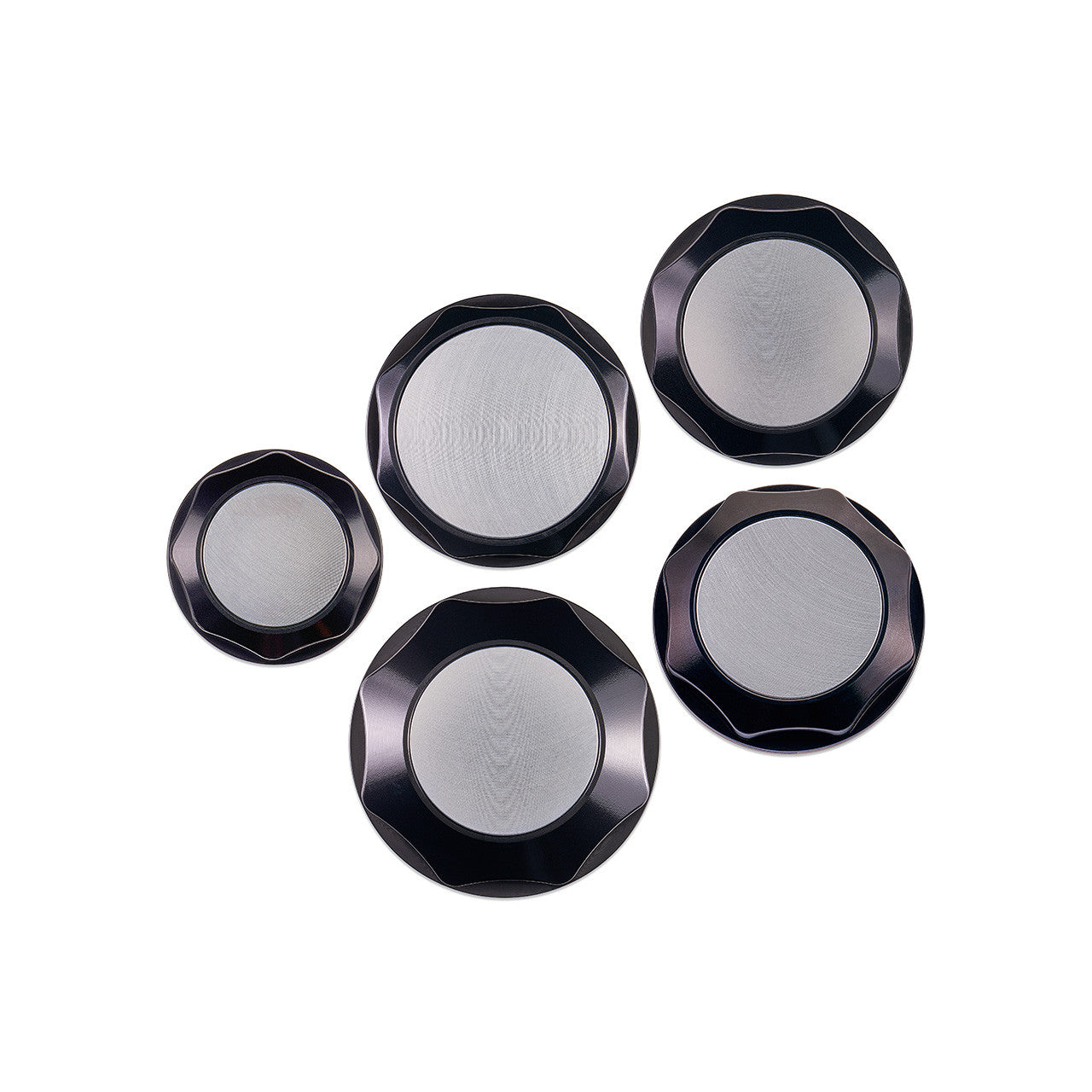 IAG Revolve Engine Bay Dress-Up Cap Kit for 15-21 STI - Silver Set Back