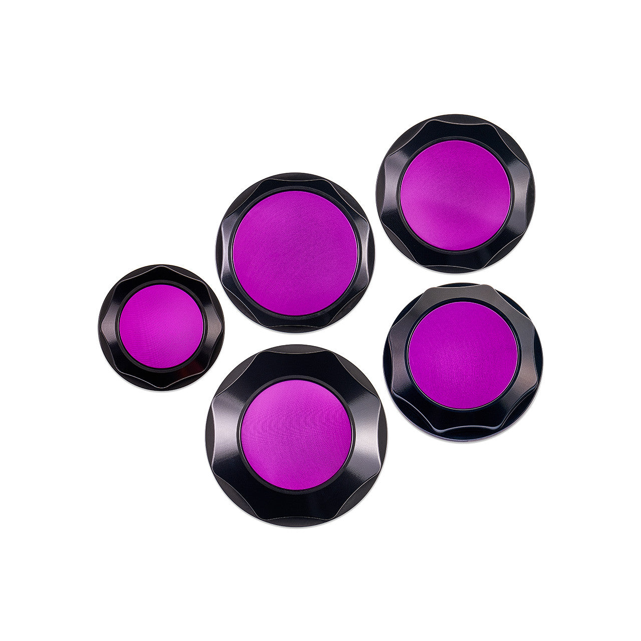 IAG Revolve Engine Bay Dress-Up Cap Kit for 15-21 STI - Purple Set Back