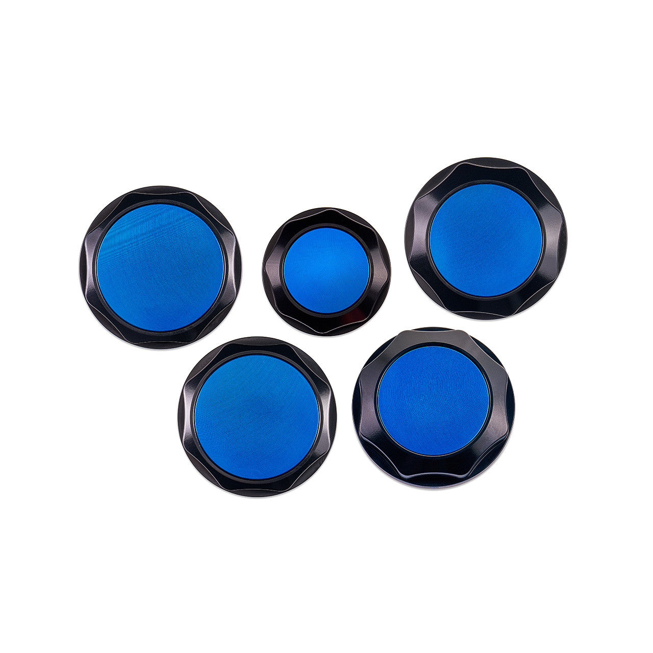 IAG Revolve Engine Bay Dress-Up Cap Kit for 13-24 BRZ - Blue Set Back