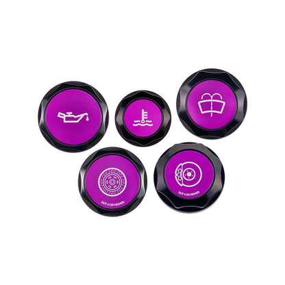IAG Revolve Engine Bay Dress-Up Cap Kit for 13-24 BRZ - Purple Set Front