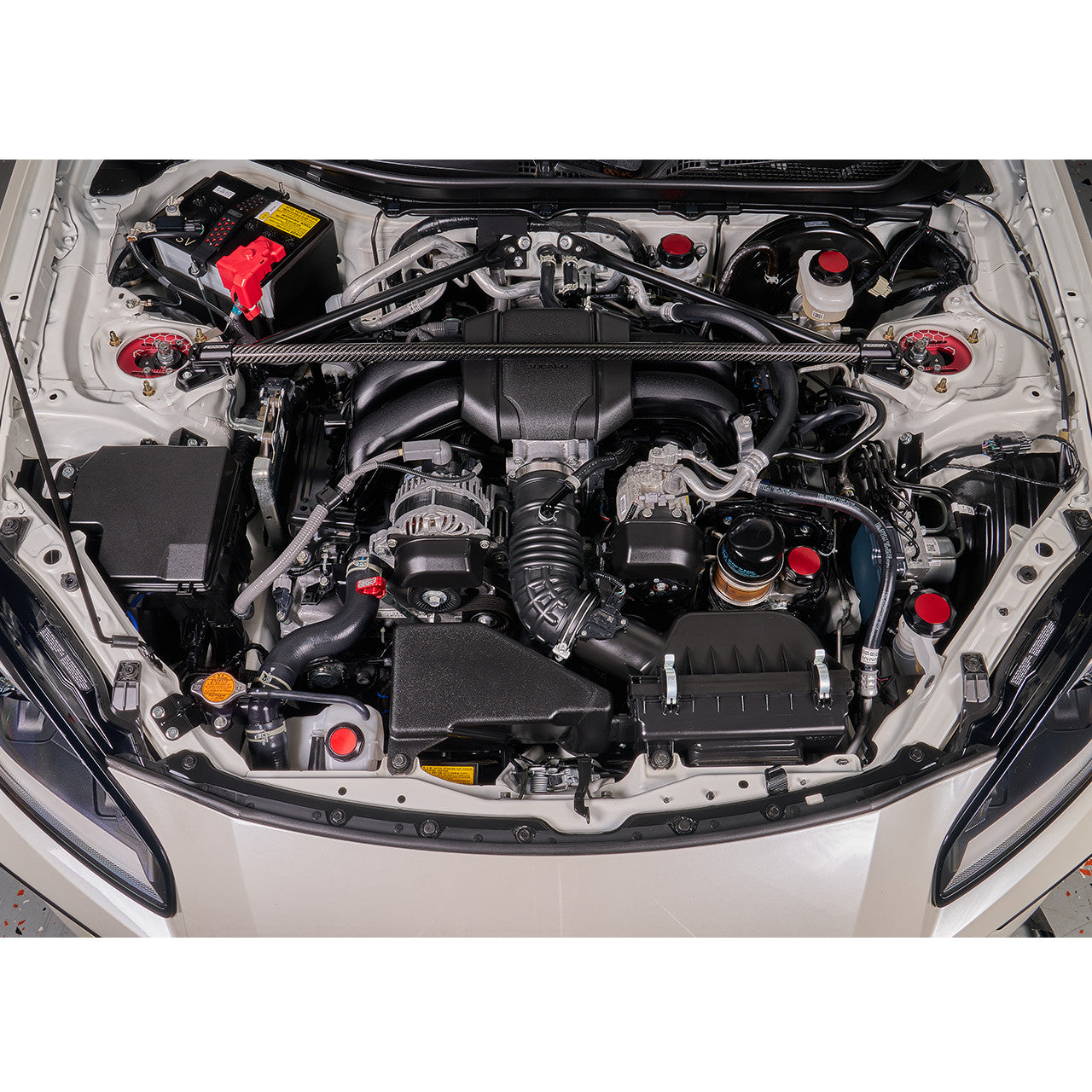 IAG Revolve Engine Bay Dress-Up Cap Kit for 13-24 BRZ - Installed without Symbol