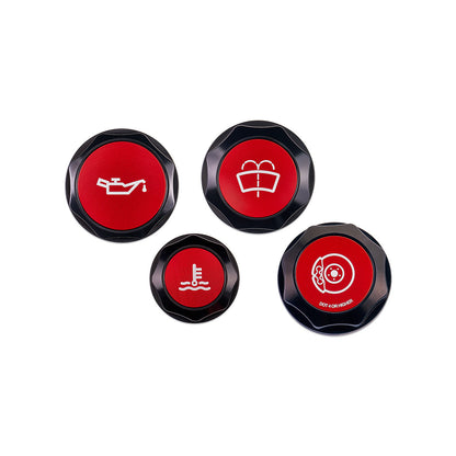 IAG Revolve Engine Bay Dress-Up Cap Kit for 22-26 WRX - Includes Oil, Brake, Clutch, Coolant & Washer Caps