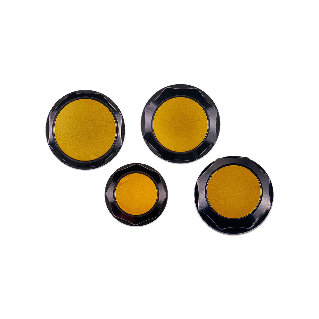 IAG Revolve Engine Bay Dress-Up Cap Kit for 22-26 WRX - Gold Set Back