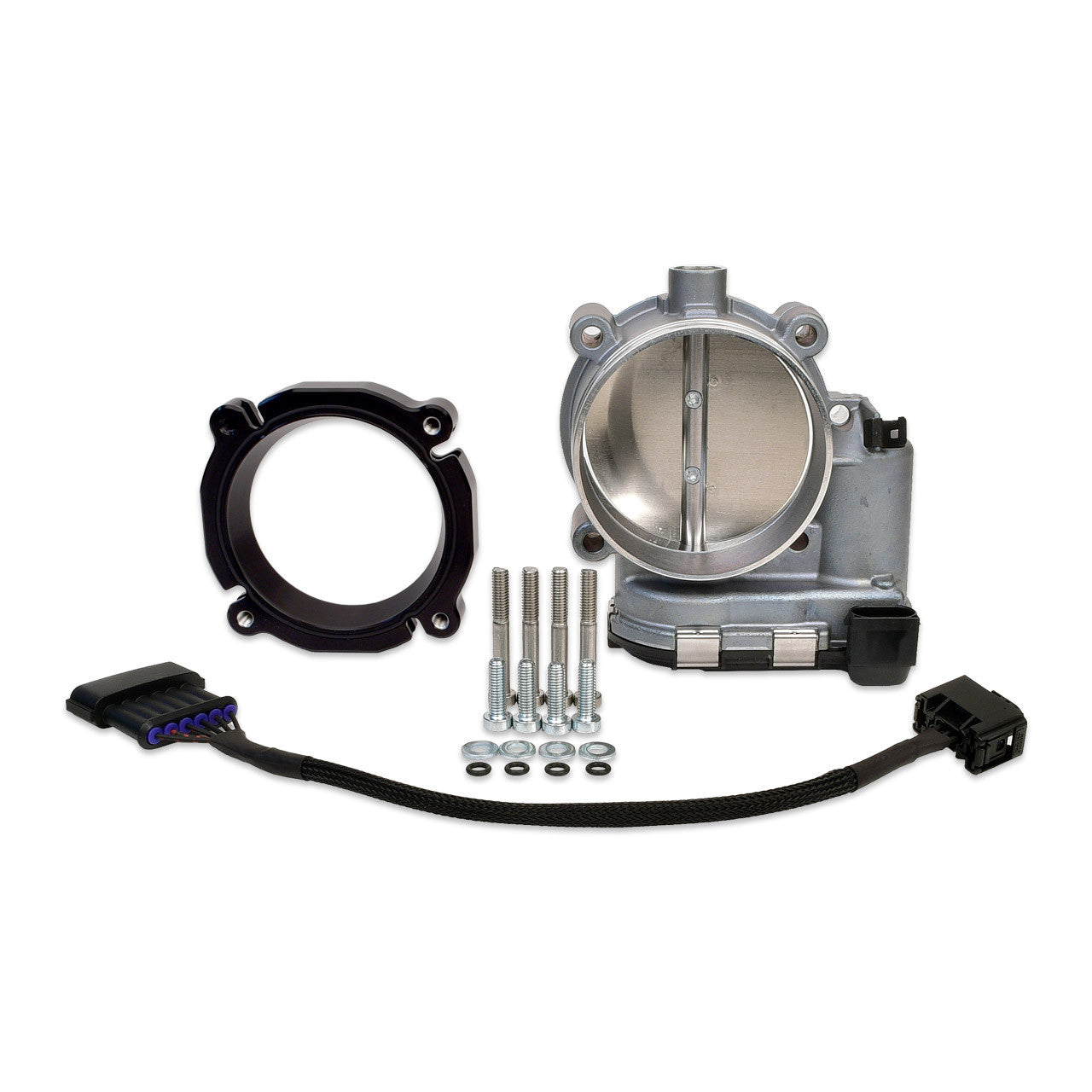 IAG Bosch 82mm Throttle Body & Black Adapter Package for Subaru STI Process West Intake Manifolds