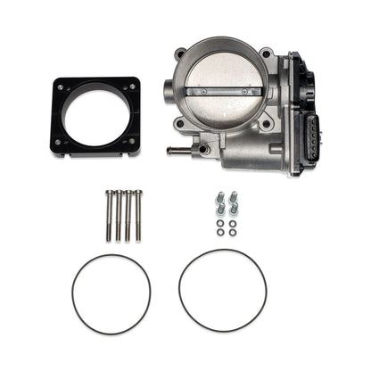 IAG Big Bore 76mm Throttle Body & Black Anodized Adapter Package for Subaru STI Process West Intake Manifolds