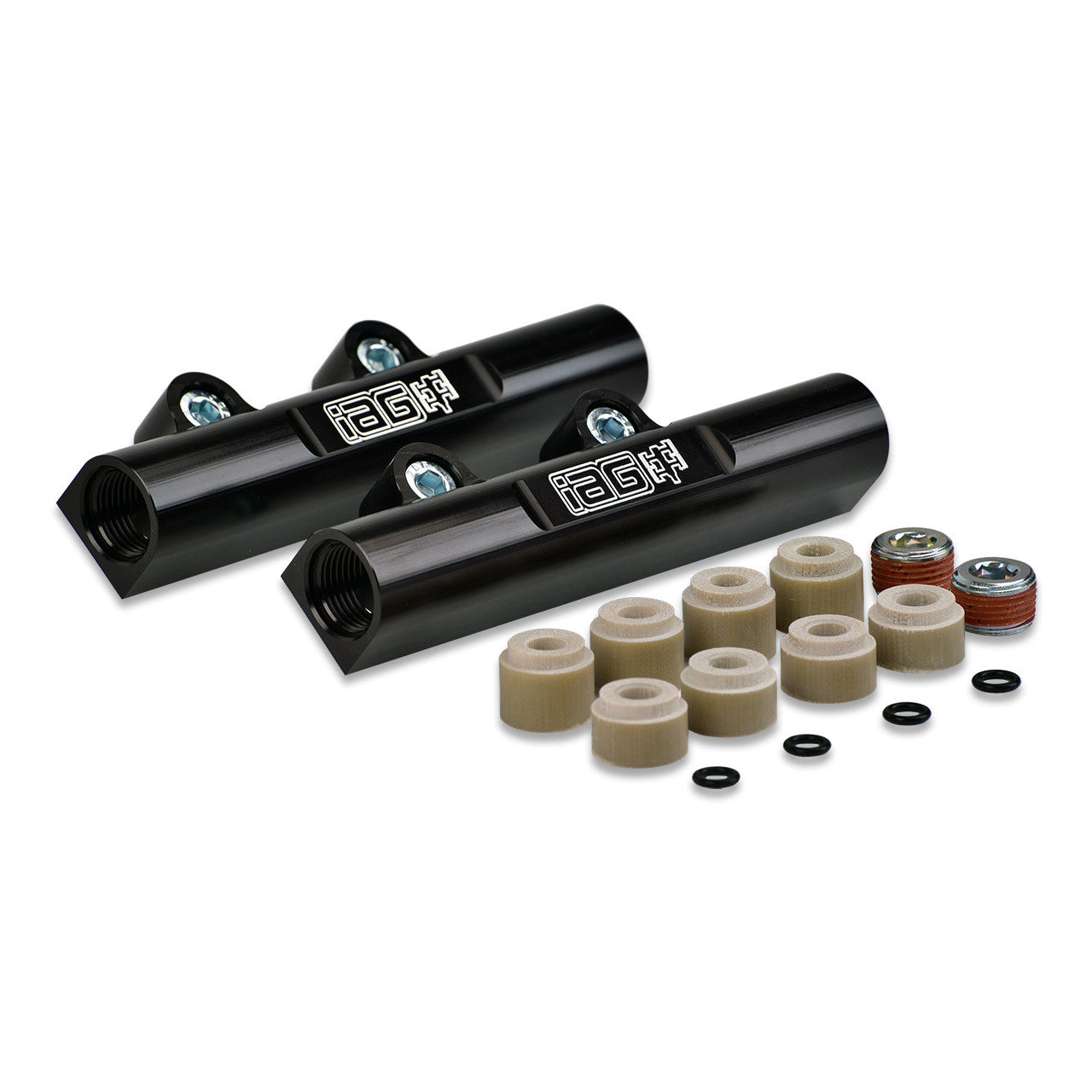 IAG Blemished V3 Top Feed Fuel Rails 02-14 WRX, 07-21 STI, 08-12 LGT, 06-13 FXT (Black Finish / Condition B10)