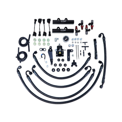 IAG PTFE Fuel System Kit w/ ID Injectors, Aeromotive FPR, IAG Fuel Rails for 08-14 WRX, 08-21 STI