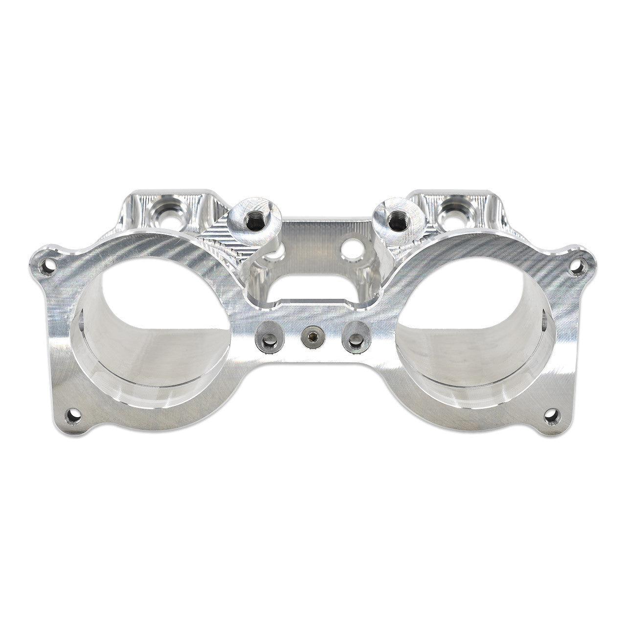IAG V3 Subaru WRX STI Top Feed TGV Housings with Butterfly Pass Thru - Silver Finish 1