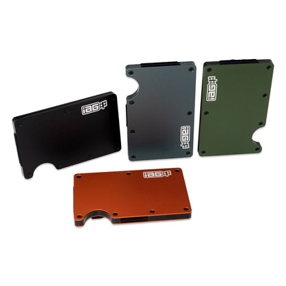 IAG Aluminum Wallet w/Money Clip, Cash Band, and Screwdriver Kit (Boxer Logo)- Clip Side