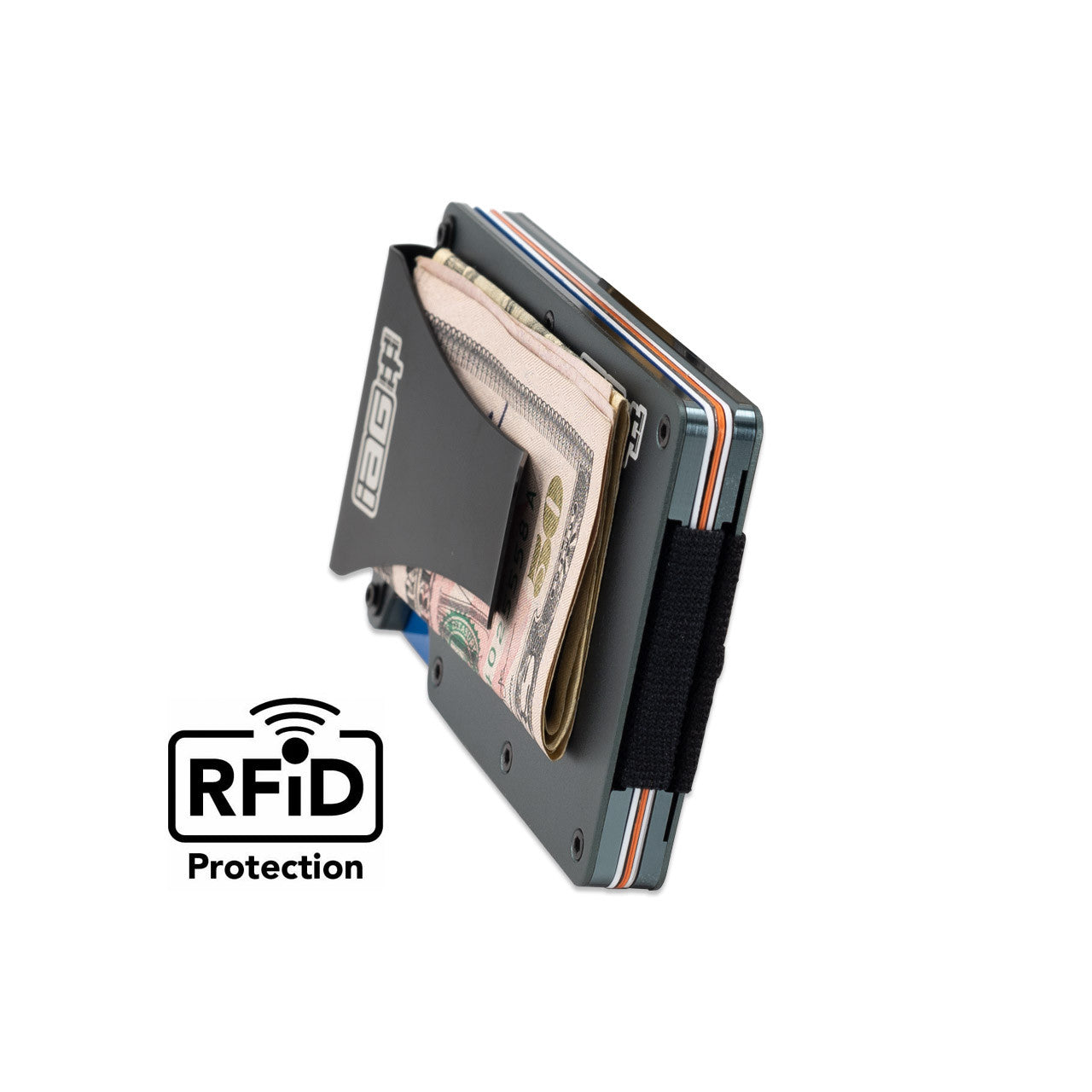 IAG Aluminum Wallet w/Money Clip, Cash Band, and Screwdriver Kit (Boxer Logo)- RFiD Protection