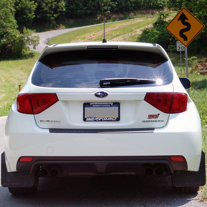IAG RockBlocker Red Tail Light Overlay Film Kit for 08-14 WRX & STI Hatchback - Angle 2