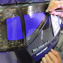 IAG RockBlocker Smoked Clear Tail Light Overlay Film Kit for 2008-14 Subaru WRX / STI Hatchback - Installing 2