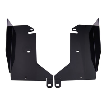 IAG Front Splitter with Bent Endplate Winglets For 2015-21 Subaru WRX & STI - Gloss Black Endplates Top