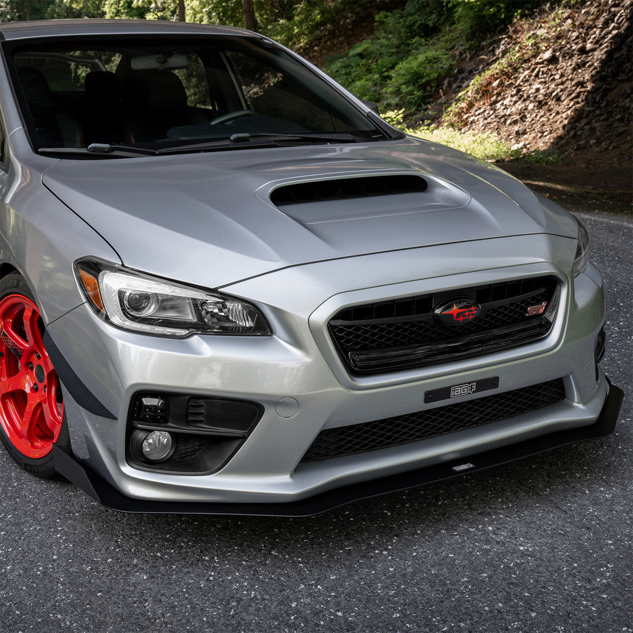IAG Front Splitter with Bent Endplate Winglets For 2015-21 Subaru WRX & STI - Installed 4