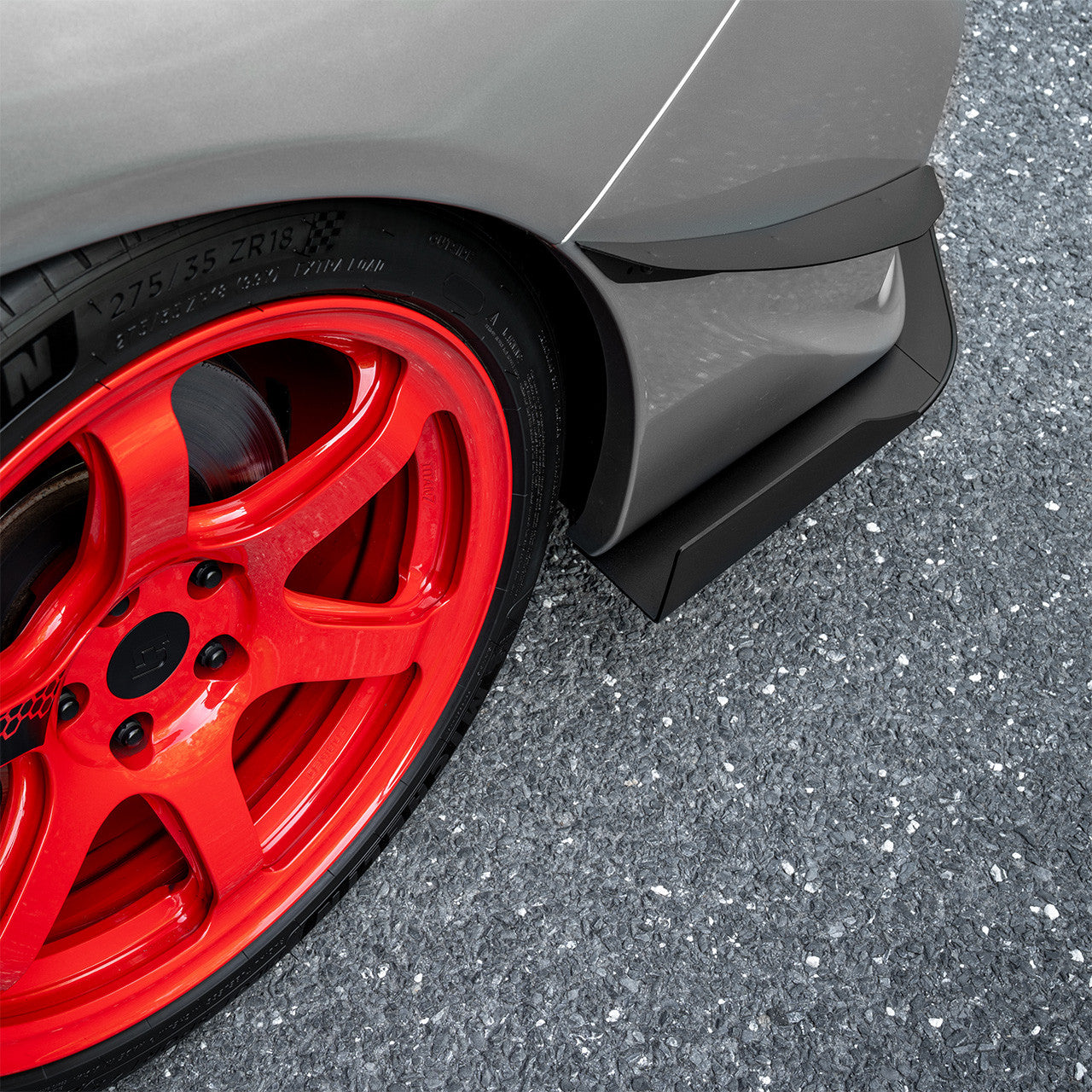 IAG Front Splitter with Bent Endplate Winglets For 2015-21 Subaru WRX & STI - Installed 3