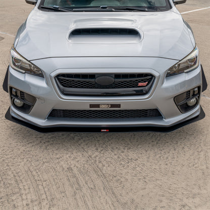 IAG Front Splitter with Straight Endplate Winglets For 2015-21 Subaru WRX & STI - Front View