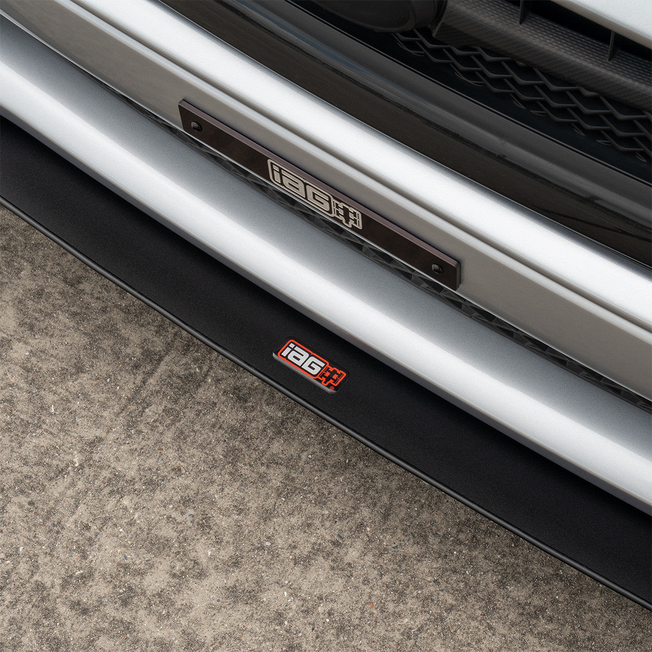 IAG Front Splitter with Straight Endplate Winglets For 2015-21 Subaru WRX & STI - Emblem Installed