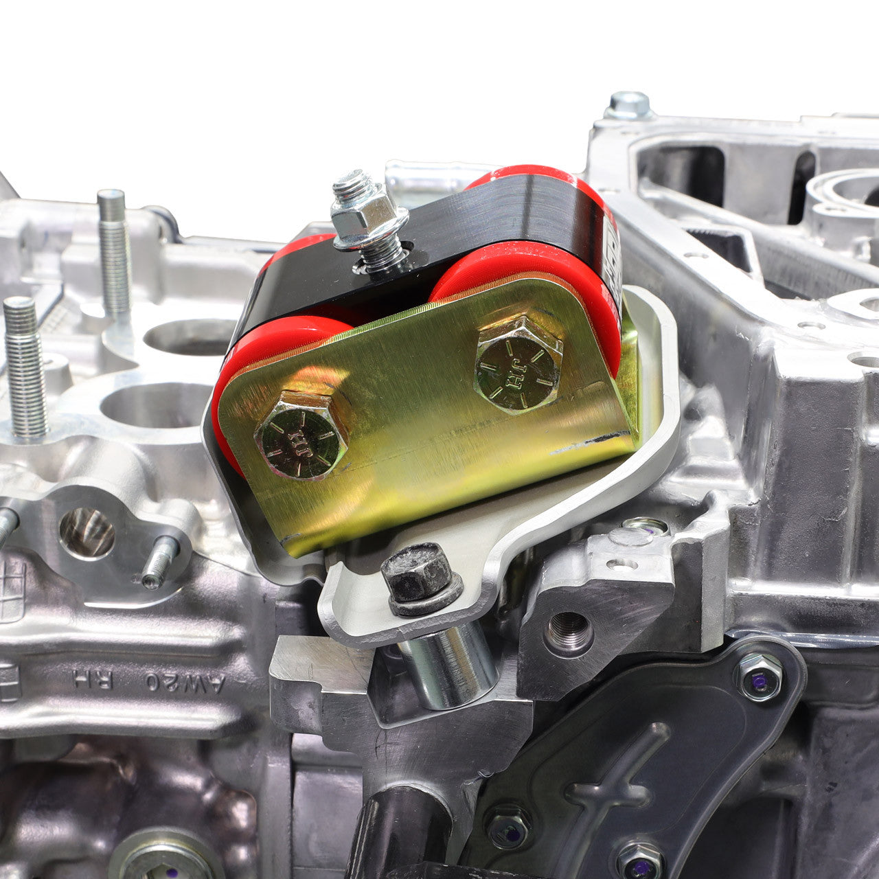 IAG Competition Series FA Engine Mount Set 90A w/ Brackets 15-21 WRX - Installed Spacer 1