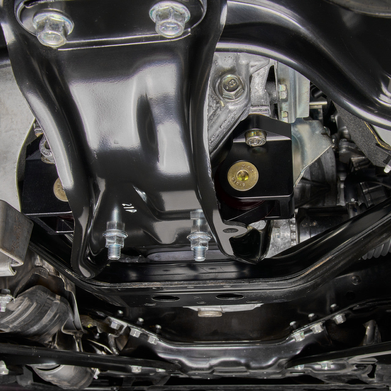 IAG Race Series Solid 6 Speed Transmission Mount Solid For 2022+ WRX, 04-21 STI, 07-09 LGT - Installed 2