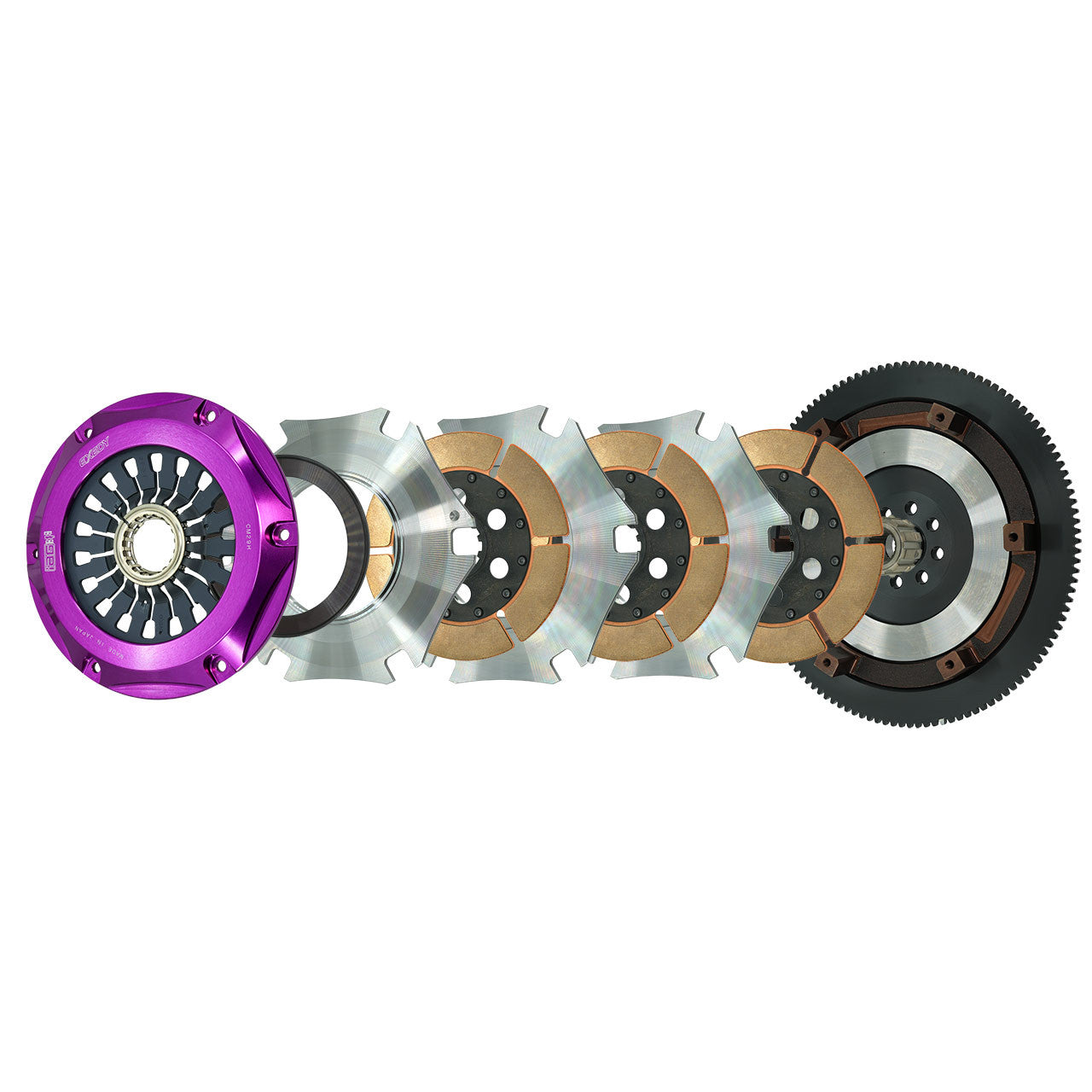 IAG Spec Exedy Triple Disc Clutch Kit - 04-21 STI 6-Speed - OEM 24 Spline - Assembly