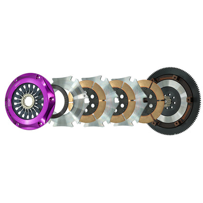 IAG Spec Exedy Triple Disc Clutch Kit - 04-21 STI 6-Speed - OEM 24 Spline - Assembly