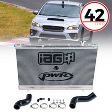 IAG Triple Pass Street Series 42mm Radiator for 2008-14 Subaru WRX , 08-21 STI