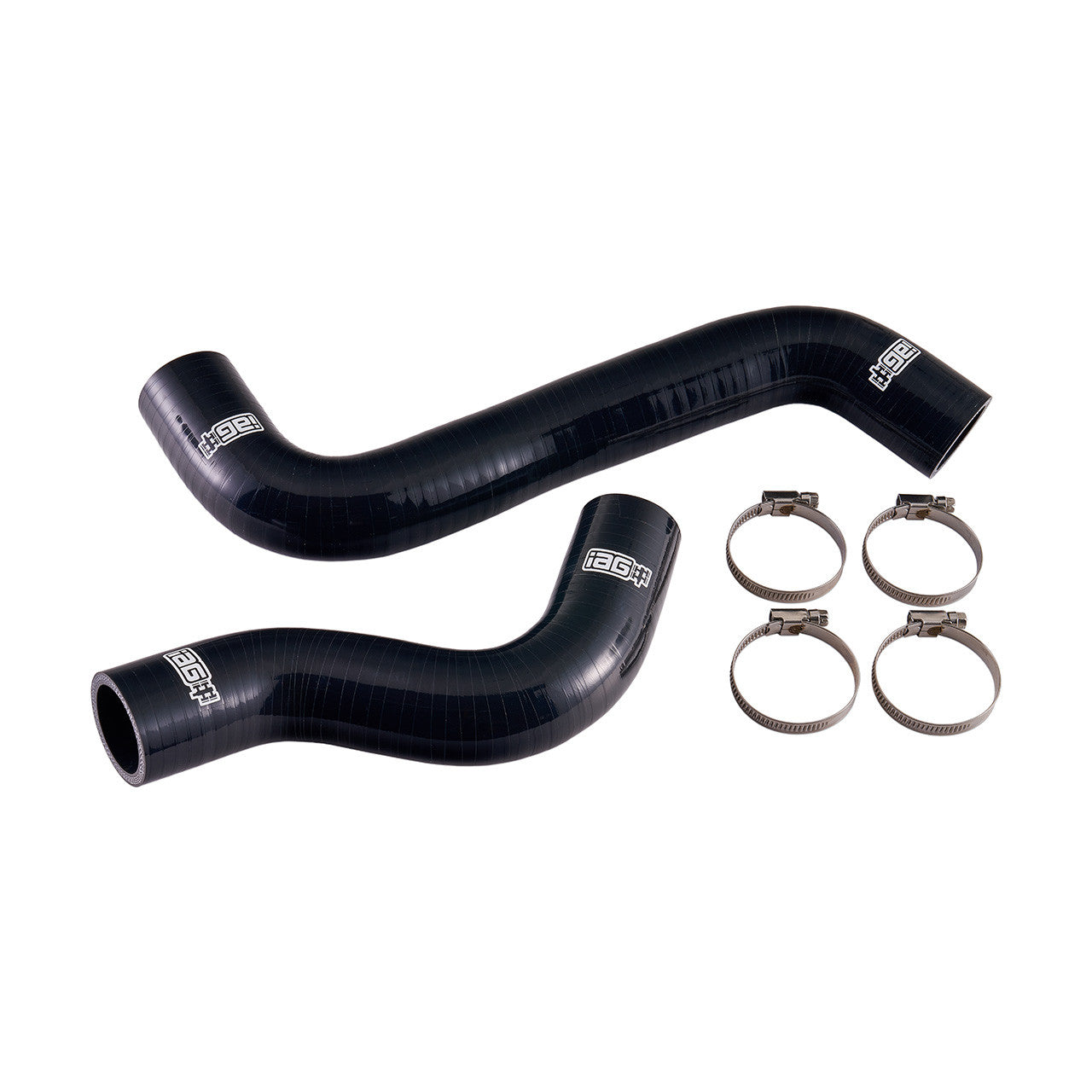IAG Silicone Upper and Lower Radiator Hose Kit OE Style For 2015-21 WRX - Black