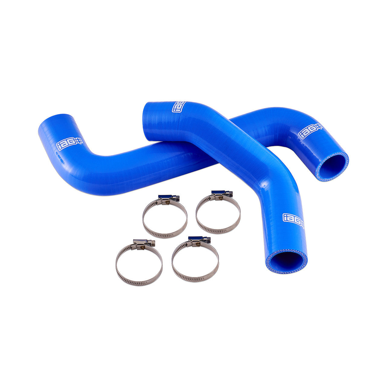IAG Silicone Upper & Lower Radiator Hose Kit For 2002-07 WRX, 04-07 STI - Blue