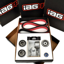 IAG Timing Belt Kit with IAG Red Racing Belt, Timing Guide, Idlers & Tensioner - Packaging