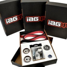 IAG Timing Belt Kit with IAG Red Racing Belt, Timing Guide, Adjustable Idlers & Tensioner for 2002-14 WRX, 2004-21 STI