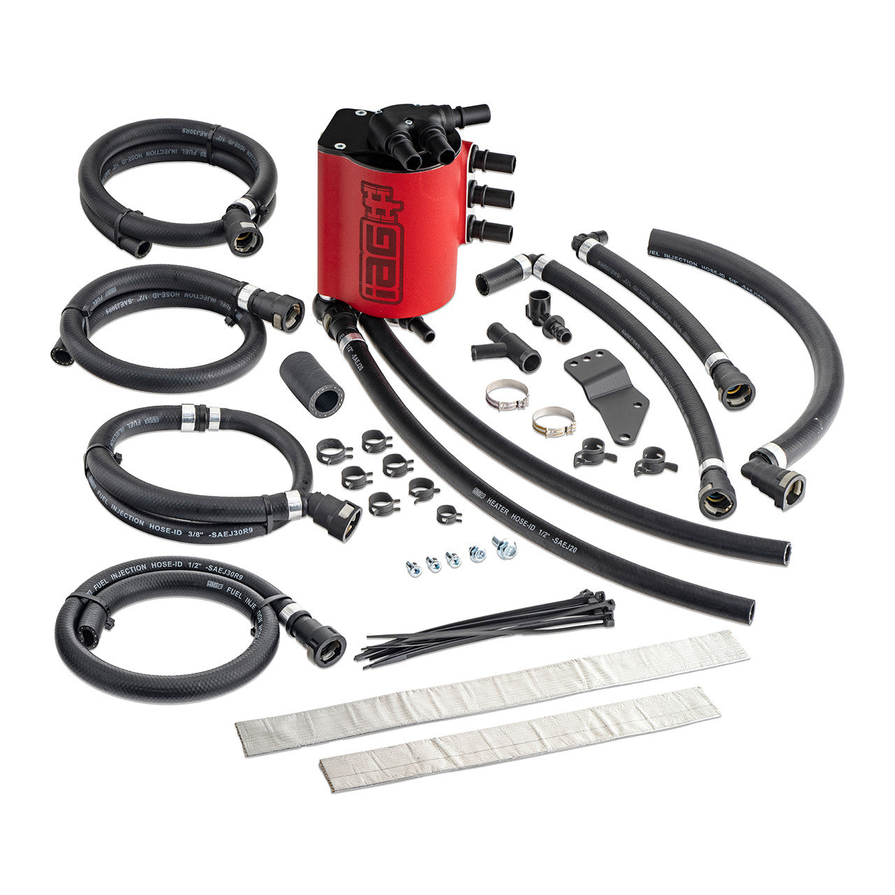 IAG Air / Oil Separator (AOS) Fits 2006-07 Subaru Impreza WRX & 2004-07 STI - Red Layout