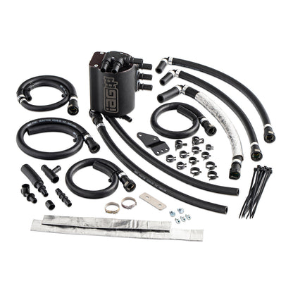 IAG Air / Oil Separator (AOS) For 2008-14 Subaru WRX & 2008-21 STI - Black Layout