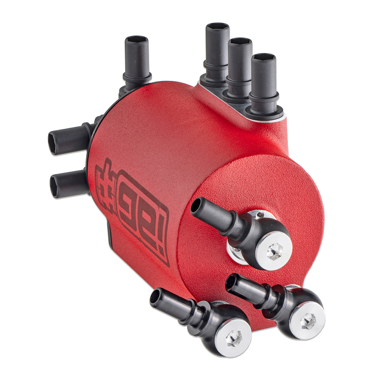 IAG Air / Oil Separator (AOS) For 2008-14 Subaru WRX & 2008-21 STI - Red 4