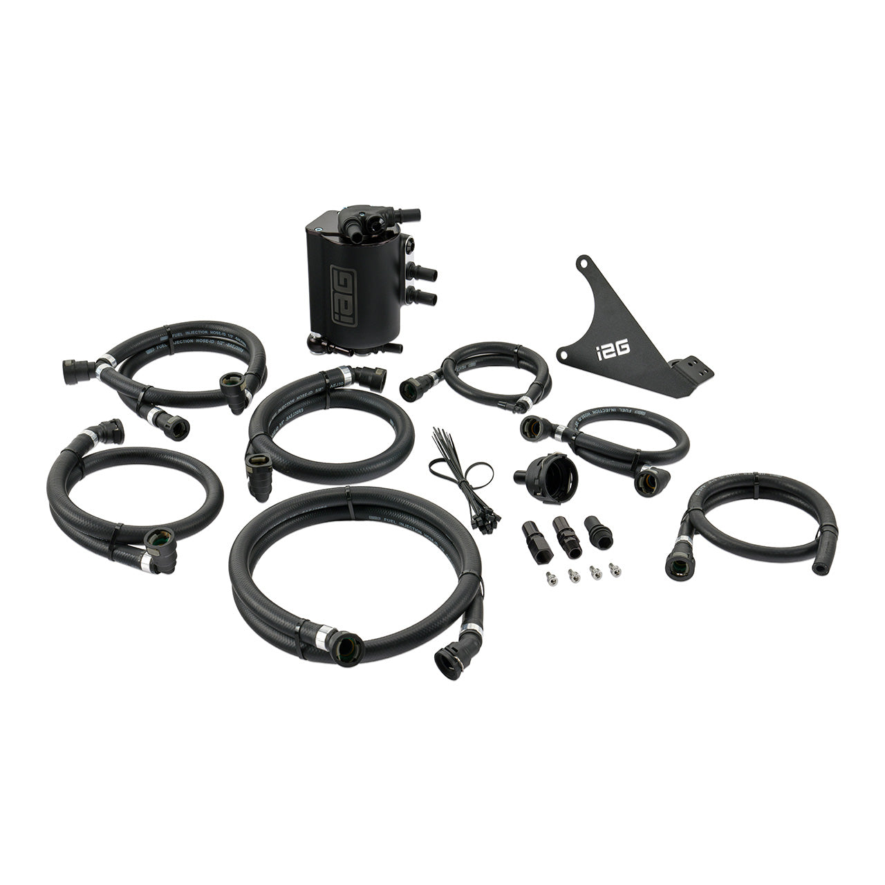 IAG Air / Oil Separator (AOS) Fits 2022-26 Subaru WRX - Product Contents - Black