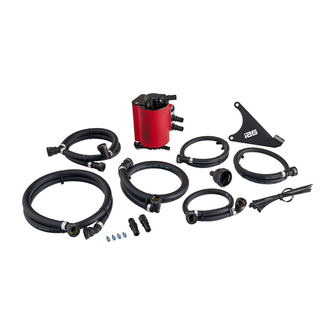 IAG Air / Oil Separator (AOS) Fits 2022-24 Subaru WRX - Red Layout