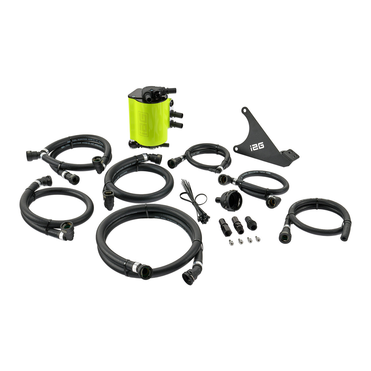 IAG Air / Oil Separator (AOS) Fits 2022-26 Subaru WRX - Product Contents Neon Yellow