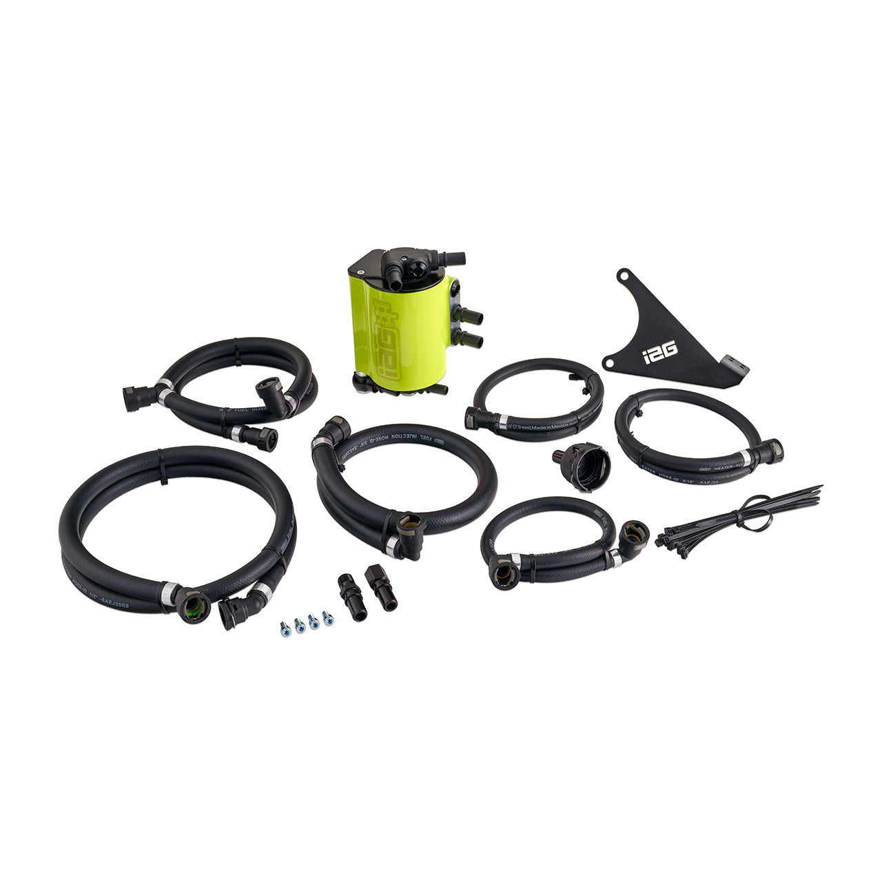 IAG Air / Oil Separator (AOS) Fits 2022-24 Subaru WRX - Yellow Layout