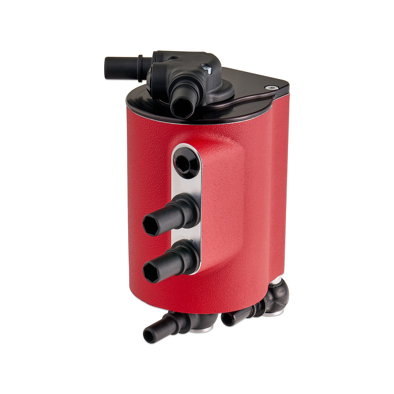 IAG Air / Oil Separator (AOS) Fits 2022-24 Subaru WRX - Red Angle 2