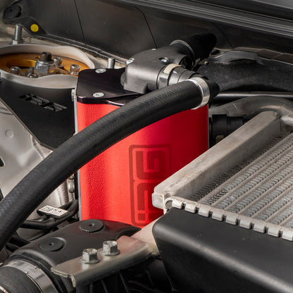 IAG Air / Oil Separator (AOS) Fits 2022-26 Subaru WRX - Installed Close-up