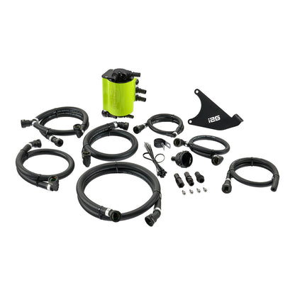 IAG Air / Oil Separator (AOS) For 2020+ Outback XT, 2022+ Outback Wilderness - Neon Yellow Layout
