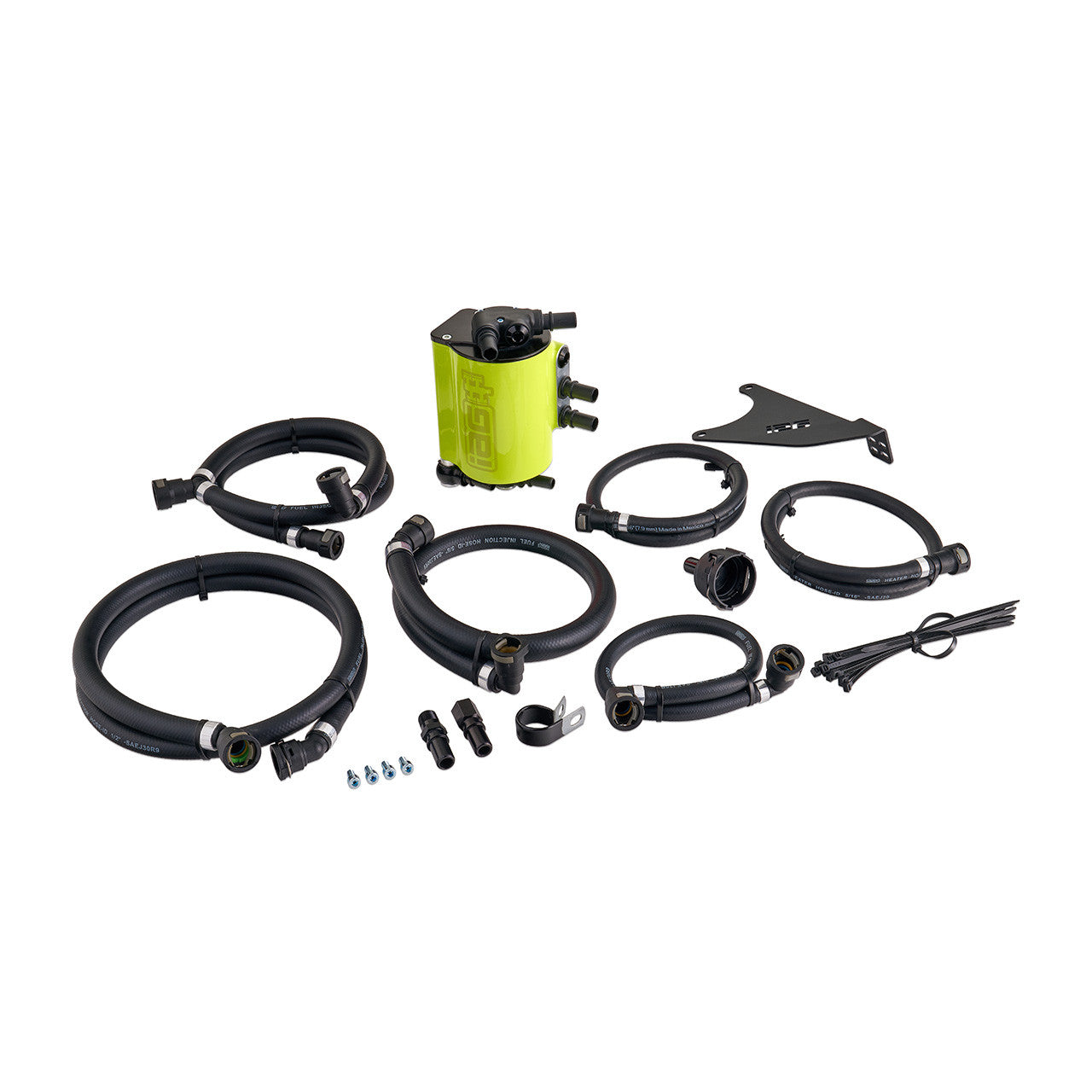 IAG Air / Oil Separator (AOS) For 2020+ Outback XT, 2022+ Outback Wilderness - Neon Yellow Layout