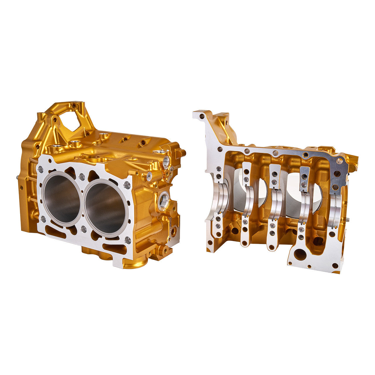 IAG / Crest CNC Billet Aluminum EJ25 Subaru Case Halves For WRX, STI - Fire-Lock