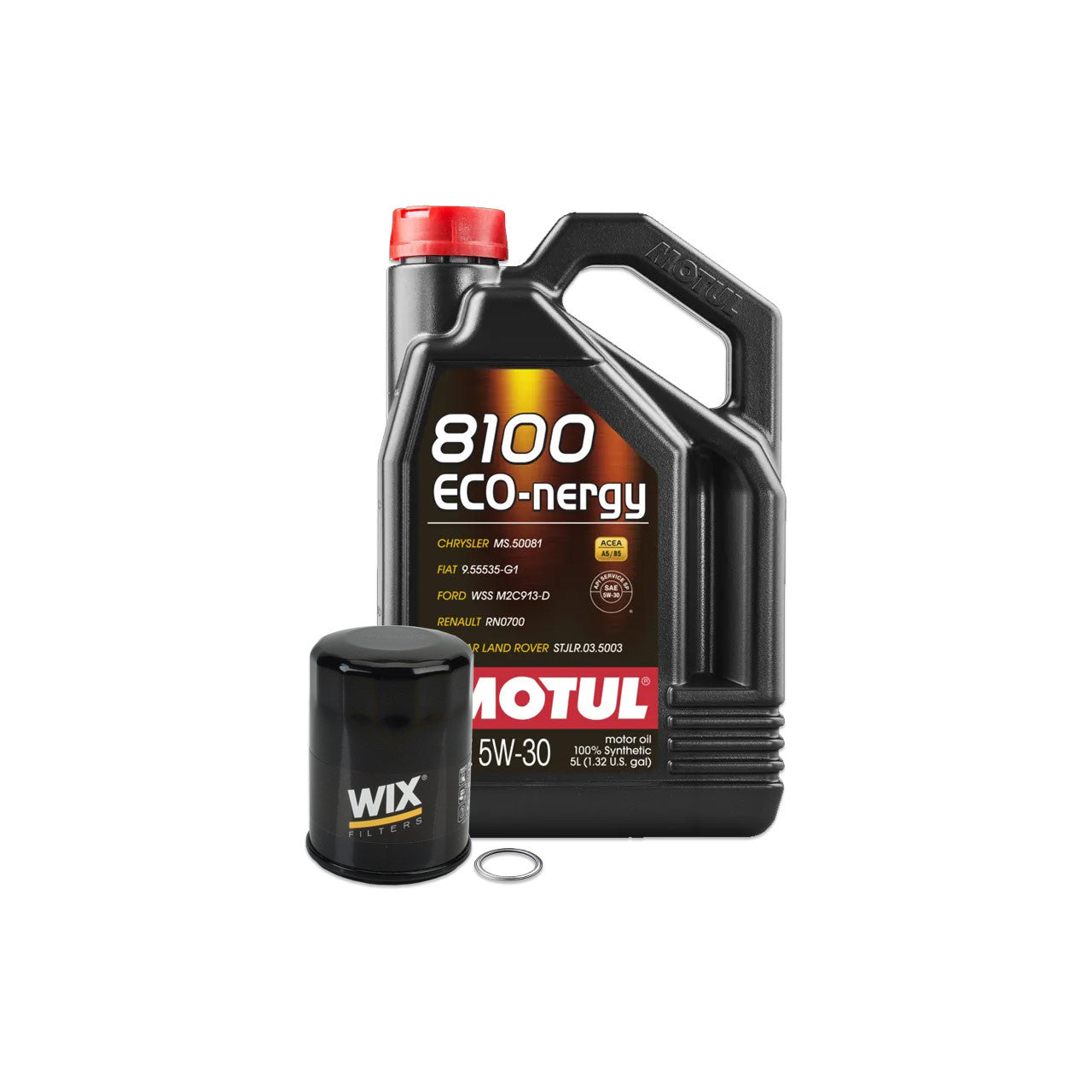 IAG MOTUL 5L 5W30 ECO-NERGY (OEM Engine) Oil Change Package fits 02-14 Subaru WRX, 04-21 STI