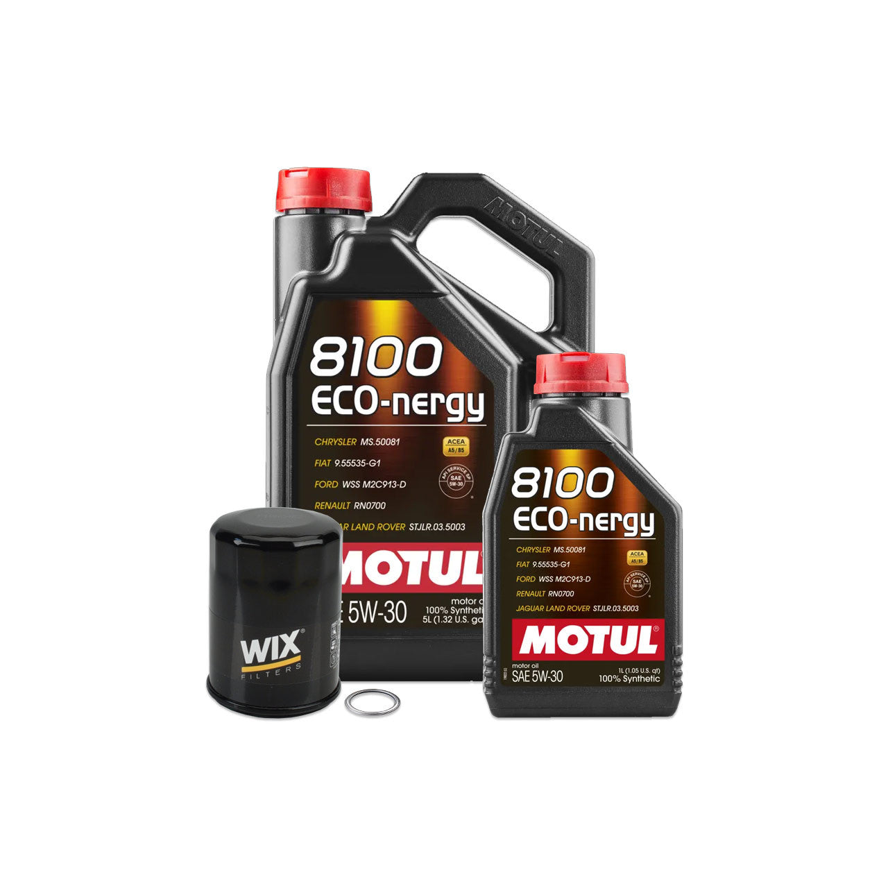 IAG MOTUL 6L 5W30 ECO-NERGY (OEM Engine) Oil Change Package fits 02-14 Subaru WRX, 04-21 STI