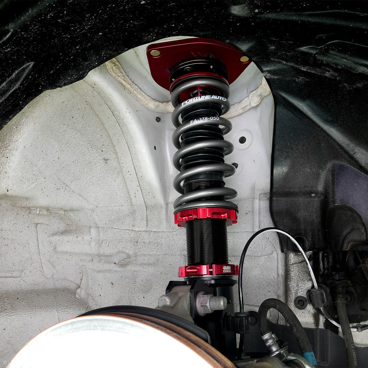 IAG Spec Street Series Coilovers by Fortune Auto for 13-25 BRZ, FR-S, 86, GT86, GR86 - Front Coilover Installed 2