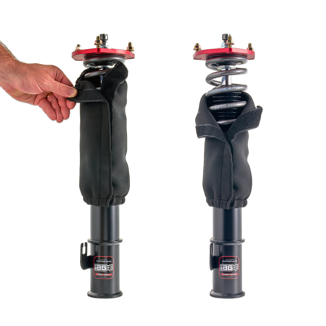 IAG Coilover Cover Sleeves (Set of 4) - Installed